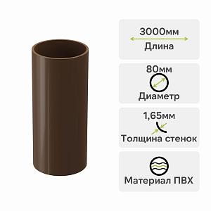 Docke СТАНДАРТ Труба водосточная 80х3000мм Светло-коричневый