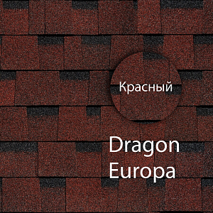 Ламинированная черепица Docke DRAGON ЕВРОПА 2.38м2/уп Красный