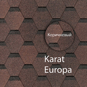Гибкая черепица Docke ЕВРОПА КАРАТ 3м2/уп (снято с производства) Коричневый